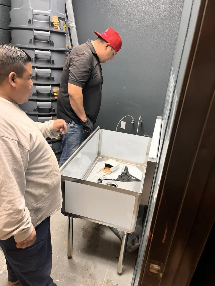 Commercial plumbing and sink installation in Minot